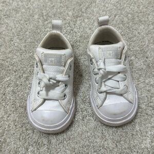 Converse all star baby white sneakers